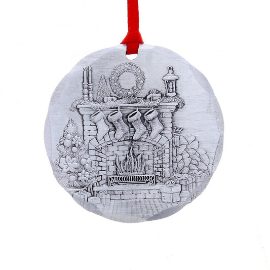 2026 Annual Ornament- Cozy Christmas Hearth (Aluminum) by Wendell August Forge