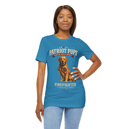 Scout the Firefighter T-Shirt | Patriot Pups™ | Courage Has Four Paws