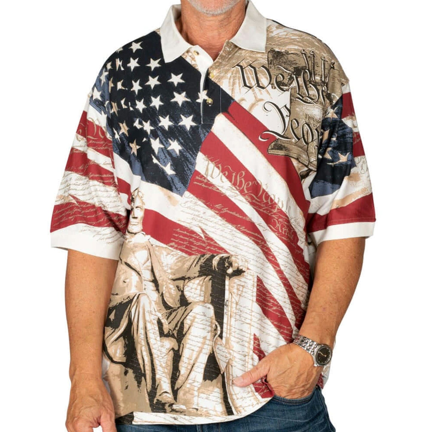 Abraham Lincoln Polo Shirt - Men's Cotton | The Flag Shirt