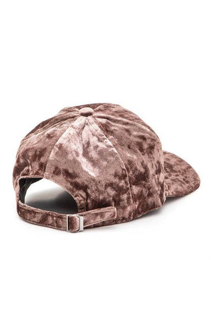 American Flag Angel Pin Velour Cap - Patriotic Adjustable Baseball Hat