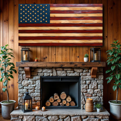 Old Glory American Flag Wall Art II – Patriotic Canvas Decor