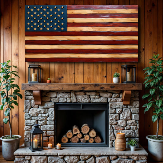 Old Glory American Flag Wall Art II – Patriotic Canvas Decor
