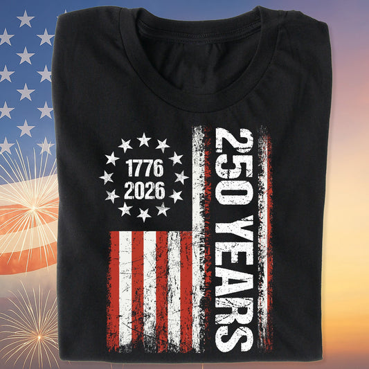 Happy 250 Years Birthday USA Shirt | Patriotic 4th of July 1776–2026 T-Shirt | America 250th Anniversary | Independence Day Shirt 682486