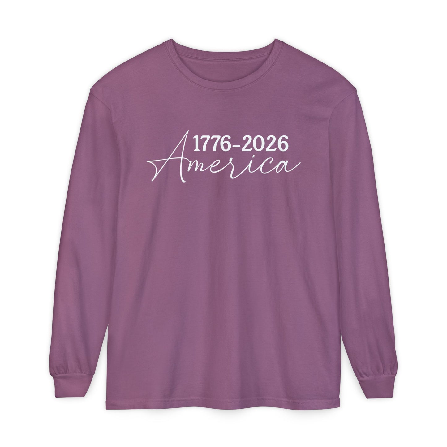 America 1776–2026 Long Sleeve Shirt — Patriotic Anniversary Tee