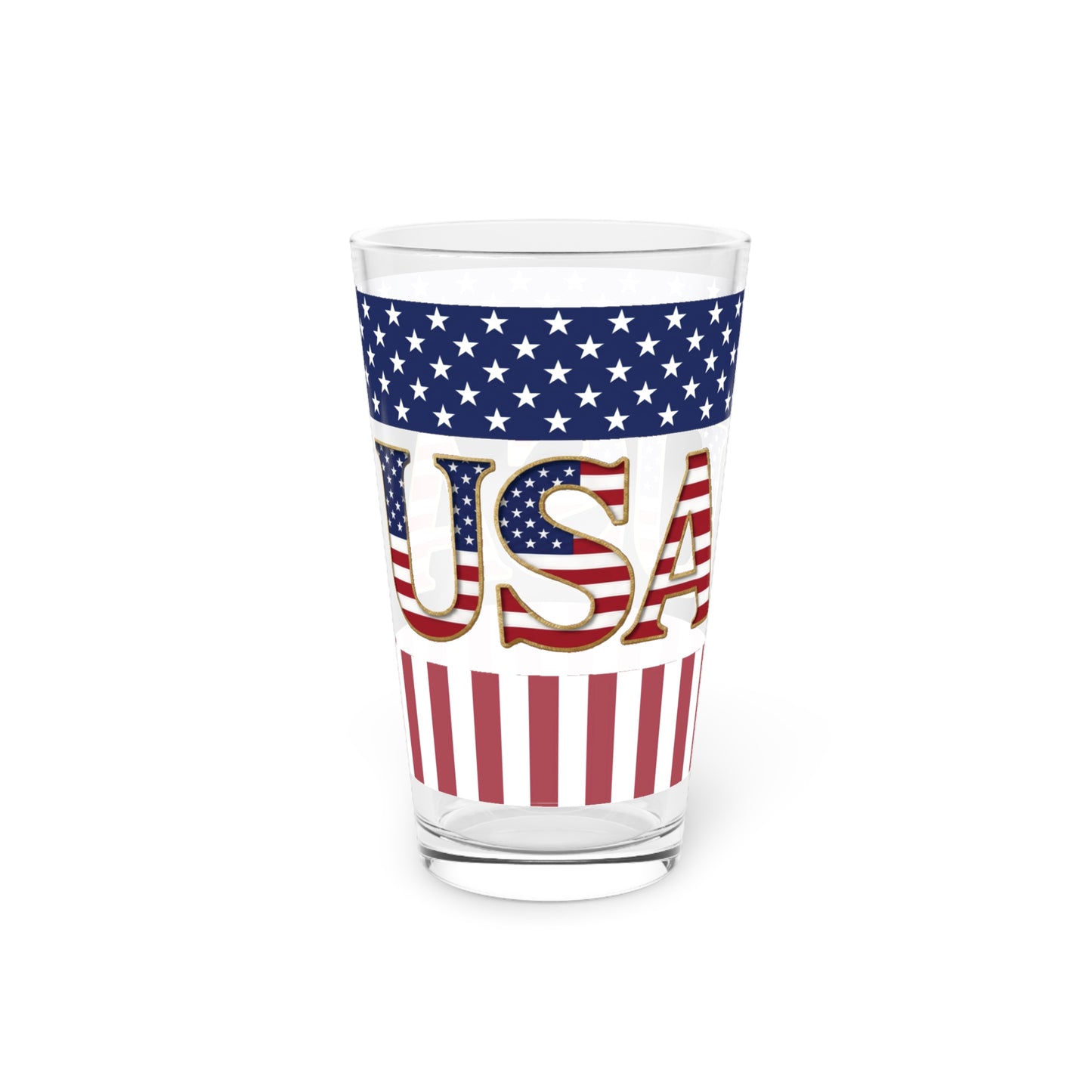 Custom Patriotic Pint Glass – 16oz Tempered Glass