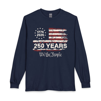 America 250 Distressed Flag Long Sleeve Shirt