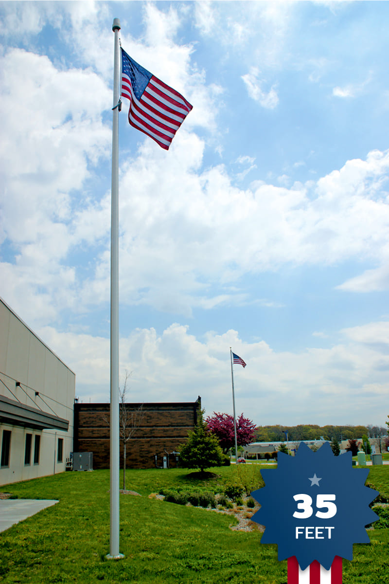 35ft Hurricane Flagpole - ECH35