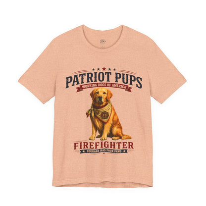 Scout the Firefighter T-Shirt | Patriot Pups™ | Courage Has Four Paws