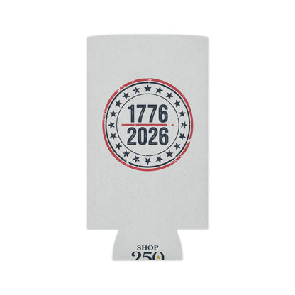 America 250 Can Cooler 1776-2026 — Patriotic Beer Koozie