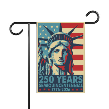 America 250 Statue of Liberty Garden Flag — Semiquincentennial Patriotic Banner