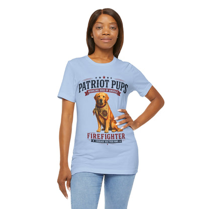 Scout the Firefighter T-Shirt | Patriot Pups™ | Courage Has Four Paws