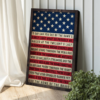 American Anthem Sign – National Anthem Canvas Wall Art Decor