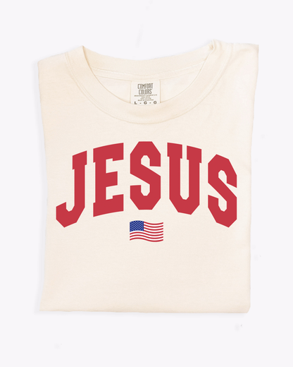 Jesus Flag Adult Unisex Tee 🇺🇸