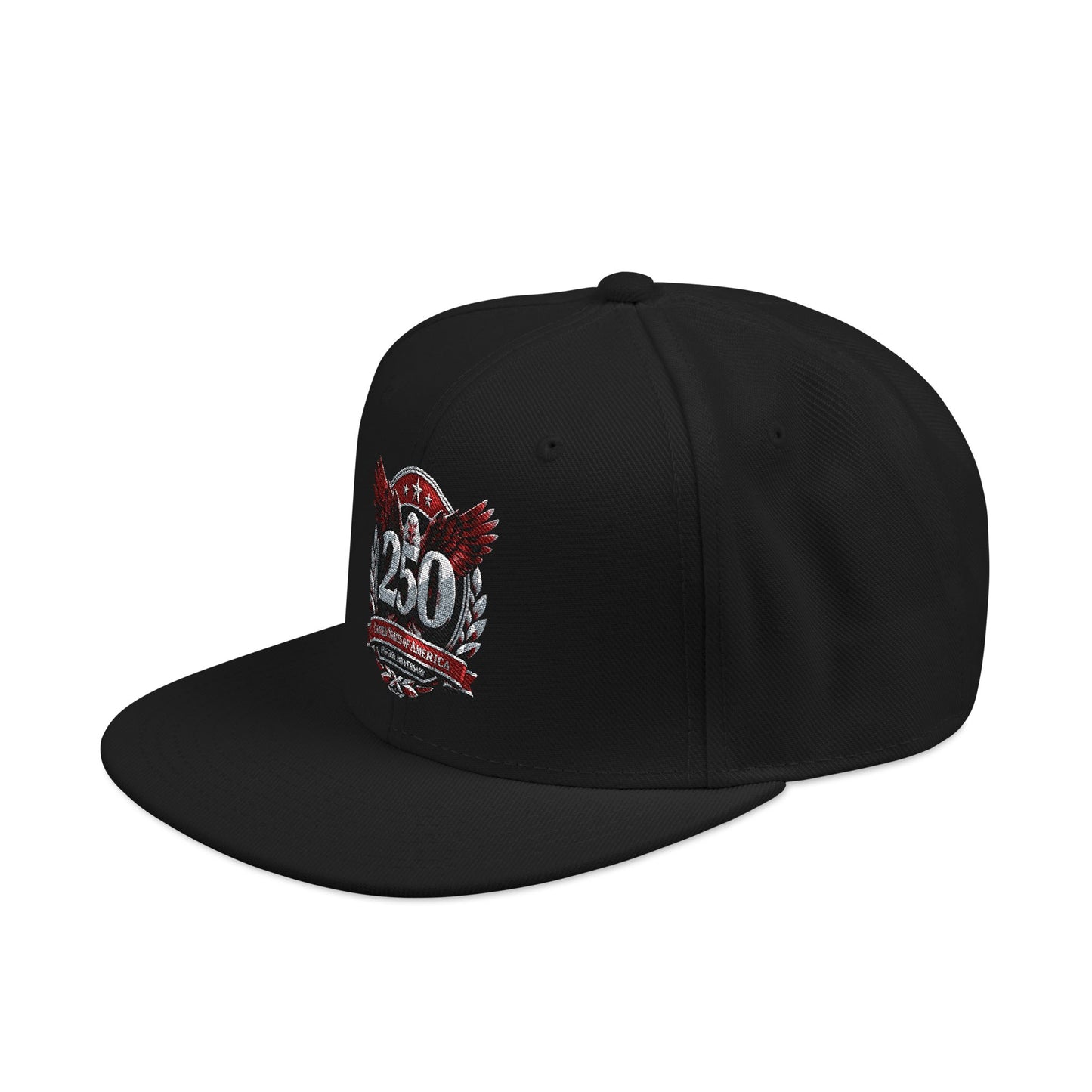 America 250 Embroidered Snapback Hat — Eagle Crest Patriotic Cap