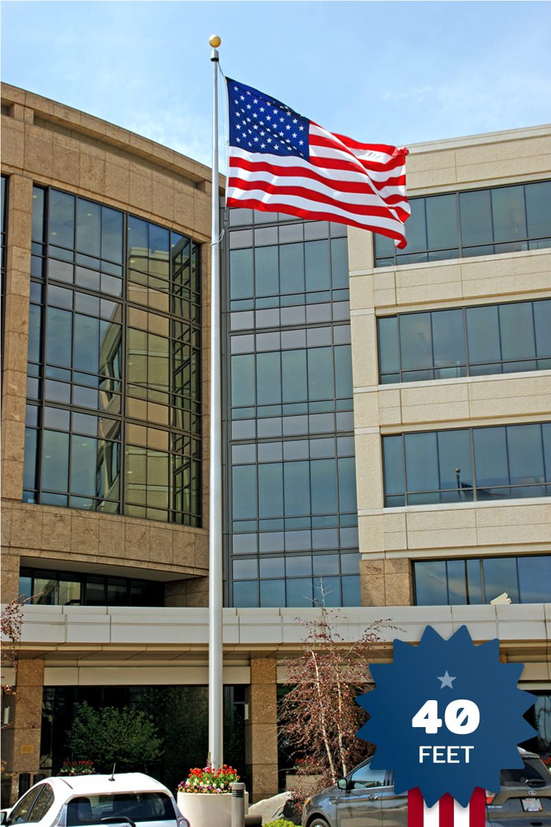 40ft Premium Flagpole - ECA40