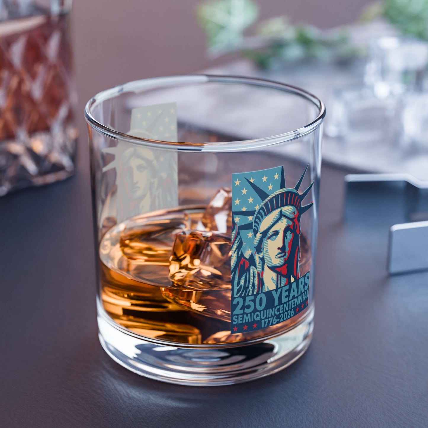 America 250 Statue of Liberty Rocks Glass — 10 oz