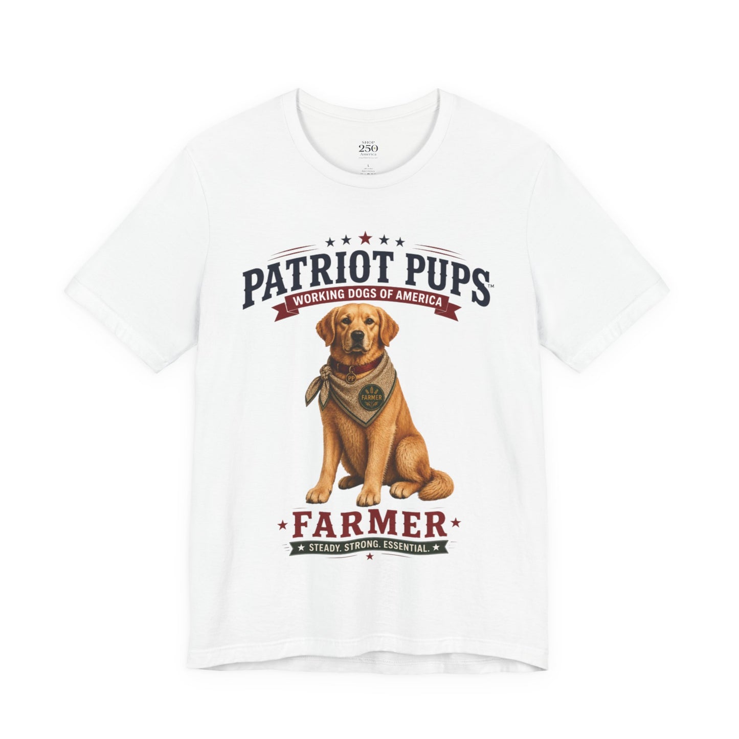 Scout the Farmer T-Shirt | Patriot Pups™ | Steady. Strong. Essential.