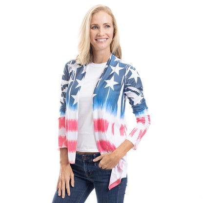 Made in USA Stars & Stripes Cardigan - Women's | Flag Shirt