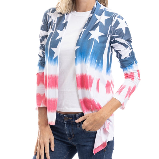 Made in USA Stars & Stripes Cardigan - Women's | Flag Shirt
