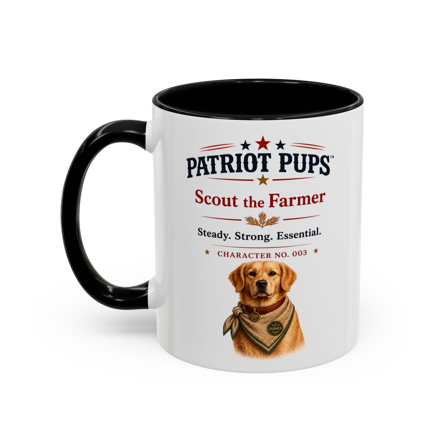 Scout the Farmer Coffee Mug | Patriot Pups™ | Steady Strong Essential
