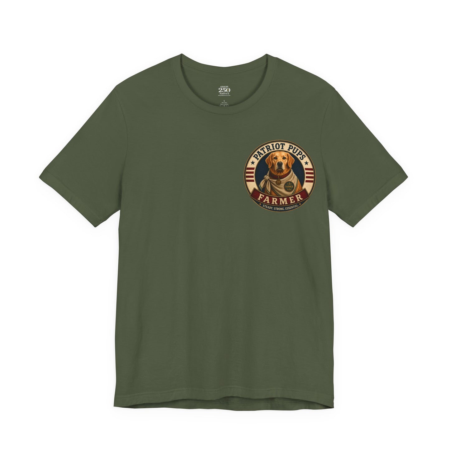 Scout the Farmer Graphic Tee | Patriot Pups™ | Steady. Strong. Essential.