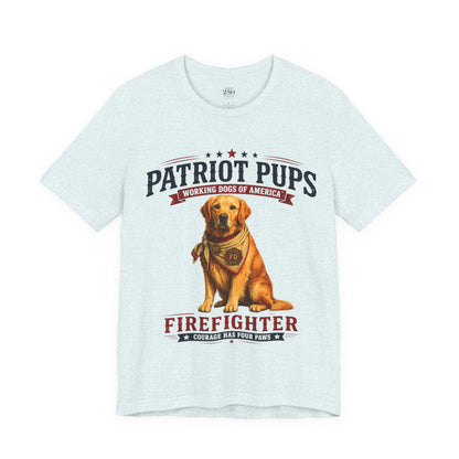Scout the Firefighter T-Shirt | Patriot Pups™ | Courage Has Four Paws