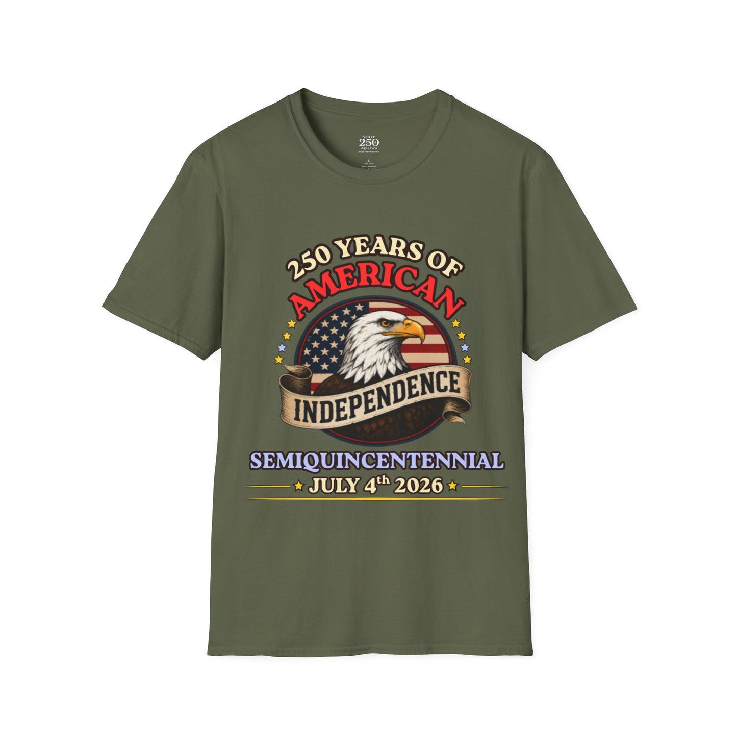 250 Years of American Independence T-Shirt — Patriotic Eagle July 4th Tee
