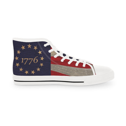 Men's Betsy Ross Flag High-Top Sneakers | Shop250America