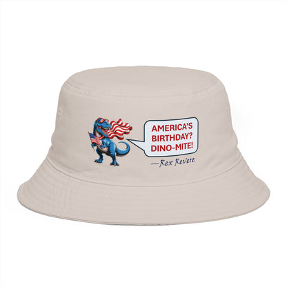 Patriotic 'America's Birthday? Dino-Mite!' Bucket Hat