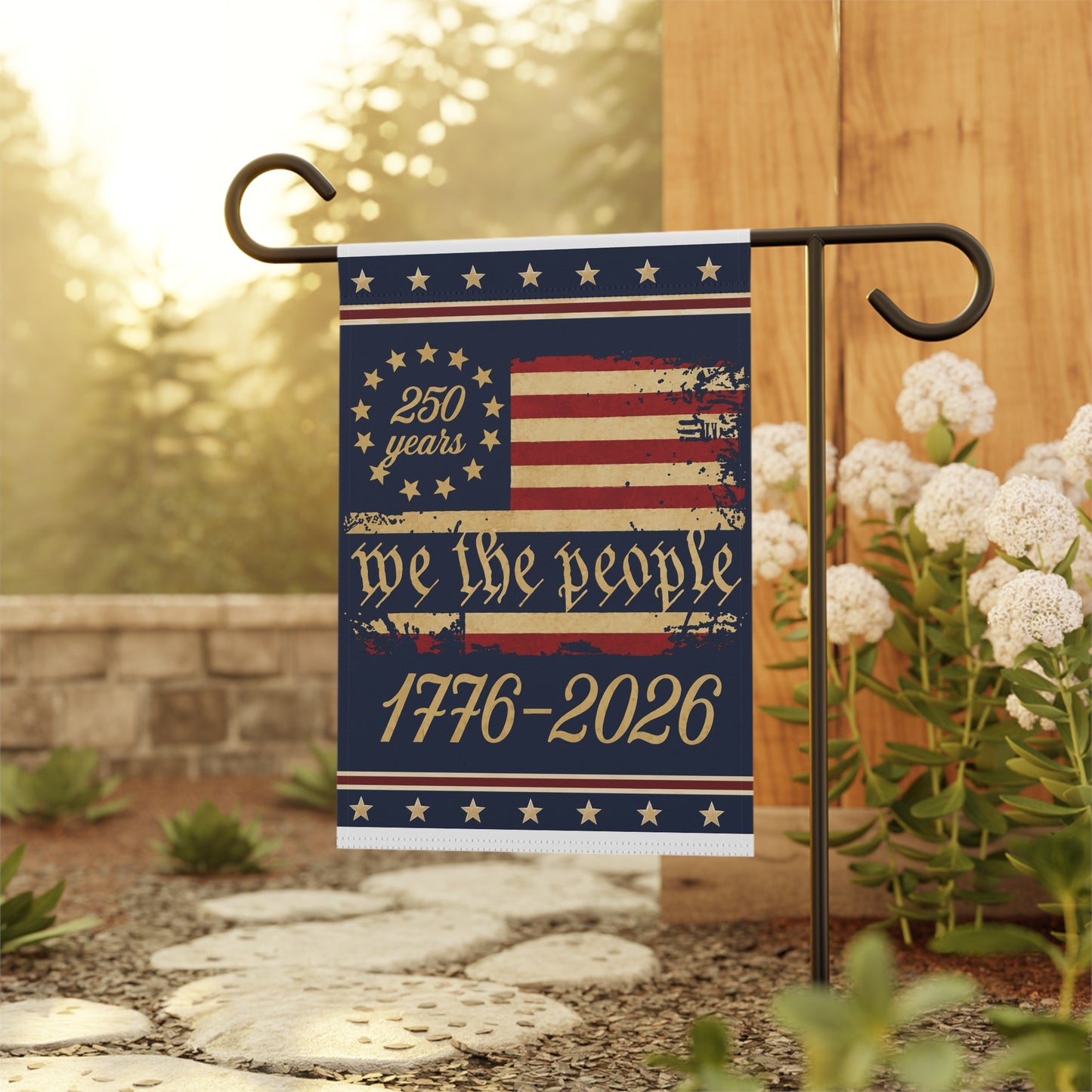 America 250 We the People Garden Flag — 1776 to 2026