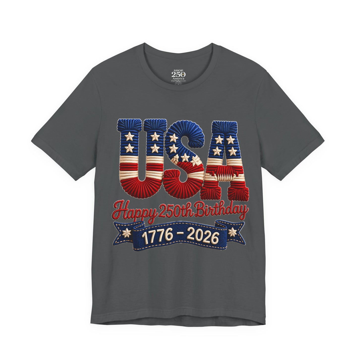 America 250 Distressed Flag Tee — 1776 to 2026 Patriotic Birthday Shirt