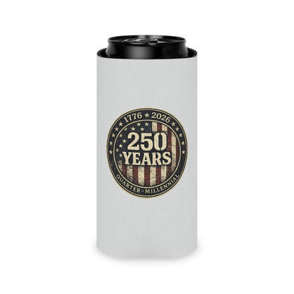 America 250 Can Cooler 1776-2026 — Patriotic Beer Koozie