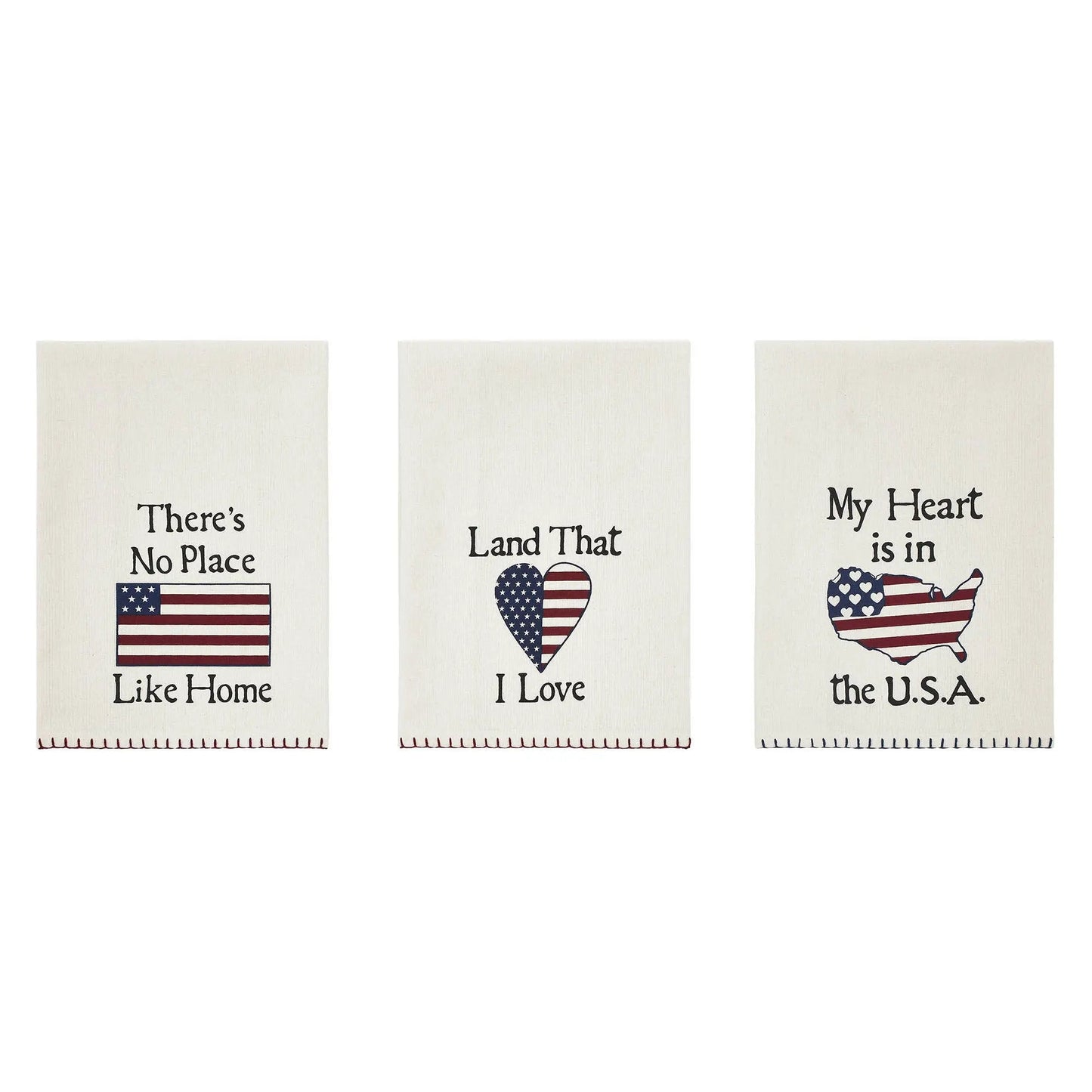 The Land That I Love Tea Towel Set of 3 16x28