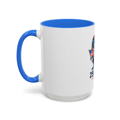 Rex Revere Patriotic T-Rex Mug — America 250 Years 1776–2026 Coffee Cup