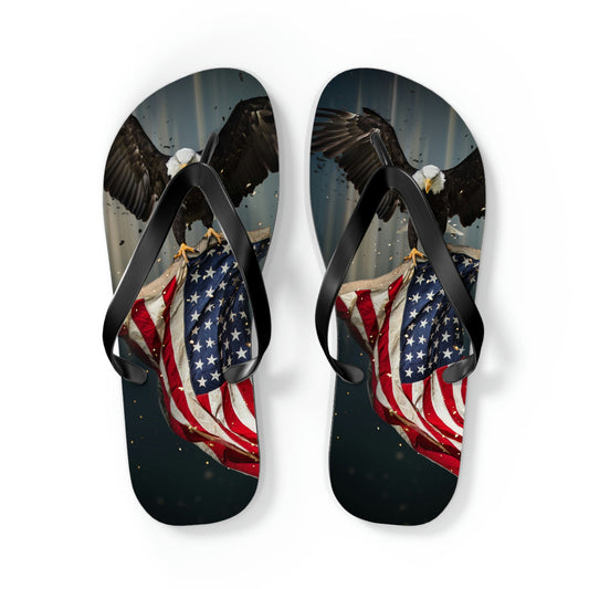 Eagle American Flag Flip Flops – Patriotic Sandals | Shop250America