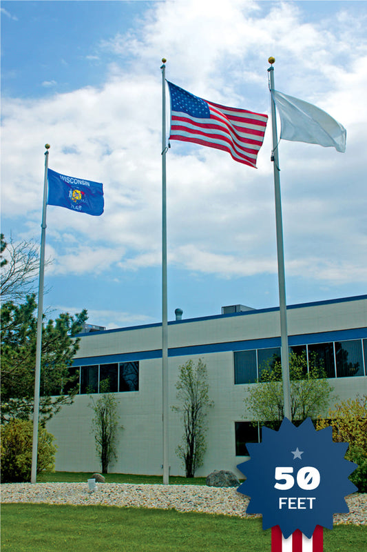 50ft Heavy Duty Flagpole - EC50