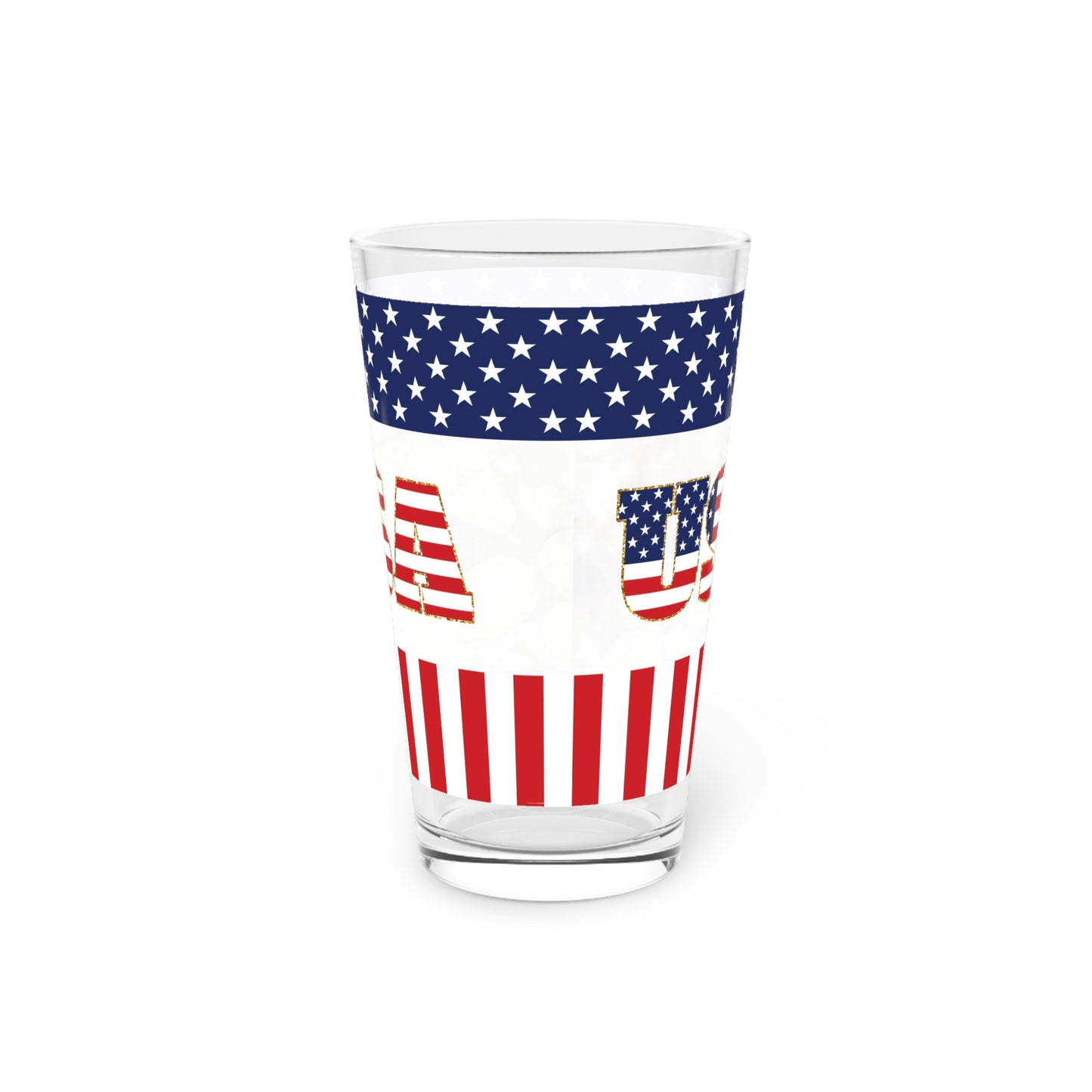 Custom Patriotic Pint Glass – 16oz Tempered Glass