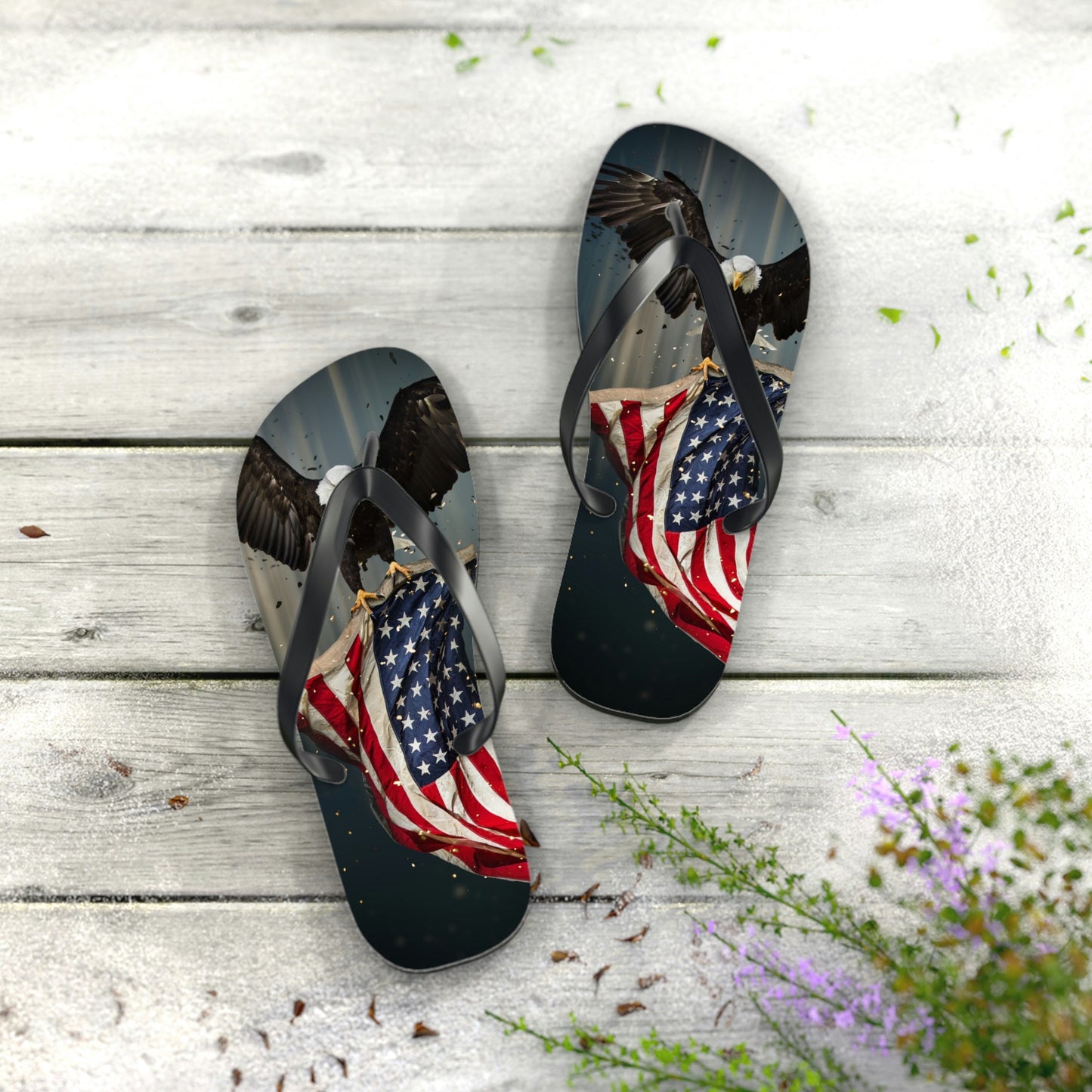 Eagle American Flag Flip Flops – Patriotic Sandals | Shop250America