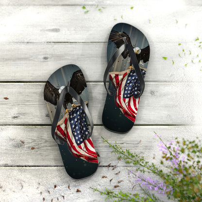 Eagle American Flag Flip Flops – Patriotic Sandals | Shop250America