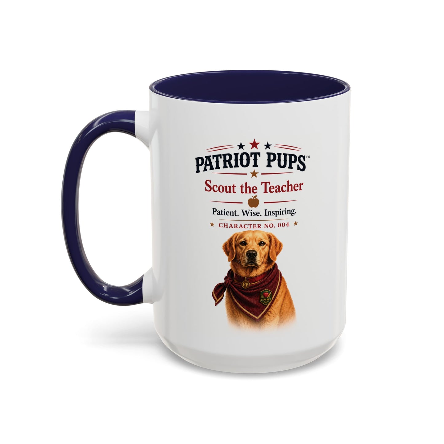Scout the Teacher Accent Mug | Patriot Pups™ | Patient. Wise. Inspiring
