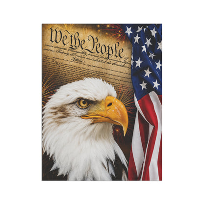 Patriotic Eagle Garden Flag – "We the People" USA House Banner
