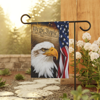 Patriotic Eagle Garden Flag – "We the People" USA House Banner