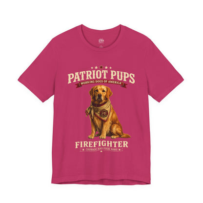 Scout the Firefighter T-Shirt | Patriot Pups™ | Courage Has Four Paws