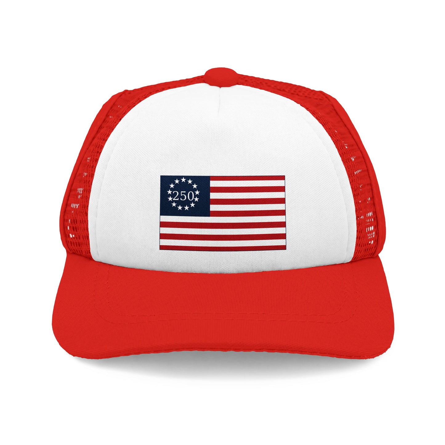 American Flag Dog Trucker Hat-250th Anniversary – UV Protection, S/M/L
