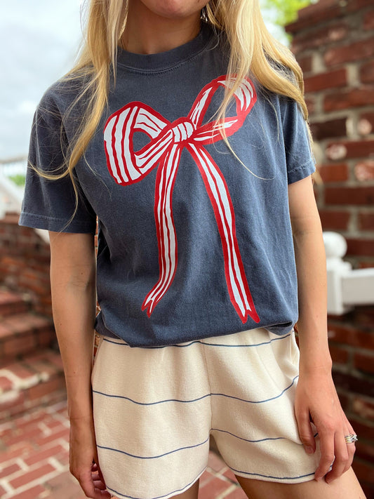 Americana Bow Apparel Denim - Patriotic Bow | Wild Kard Vintage