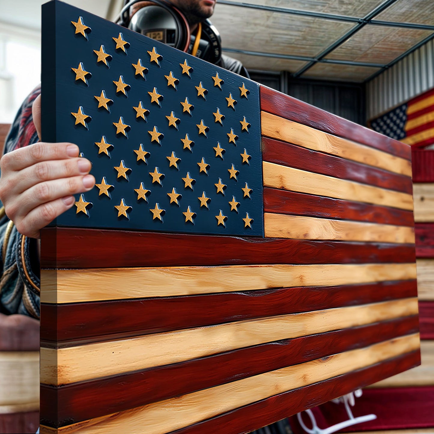 Old Glory American Flag Wall Art II – Patriotic Canvas Decor