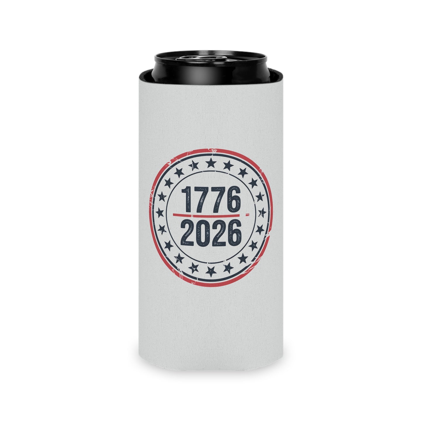 America 250 Can Cooler 1776-2026 — Patriotic Beer Koozie
