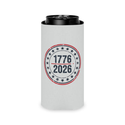 America 250 Can Cooler 1776-2026 — Patriotic Beer Koozie