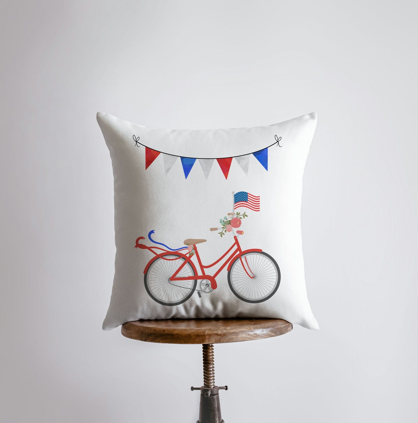 Patriotic Bicycle Pillow