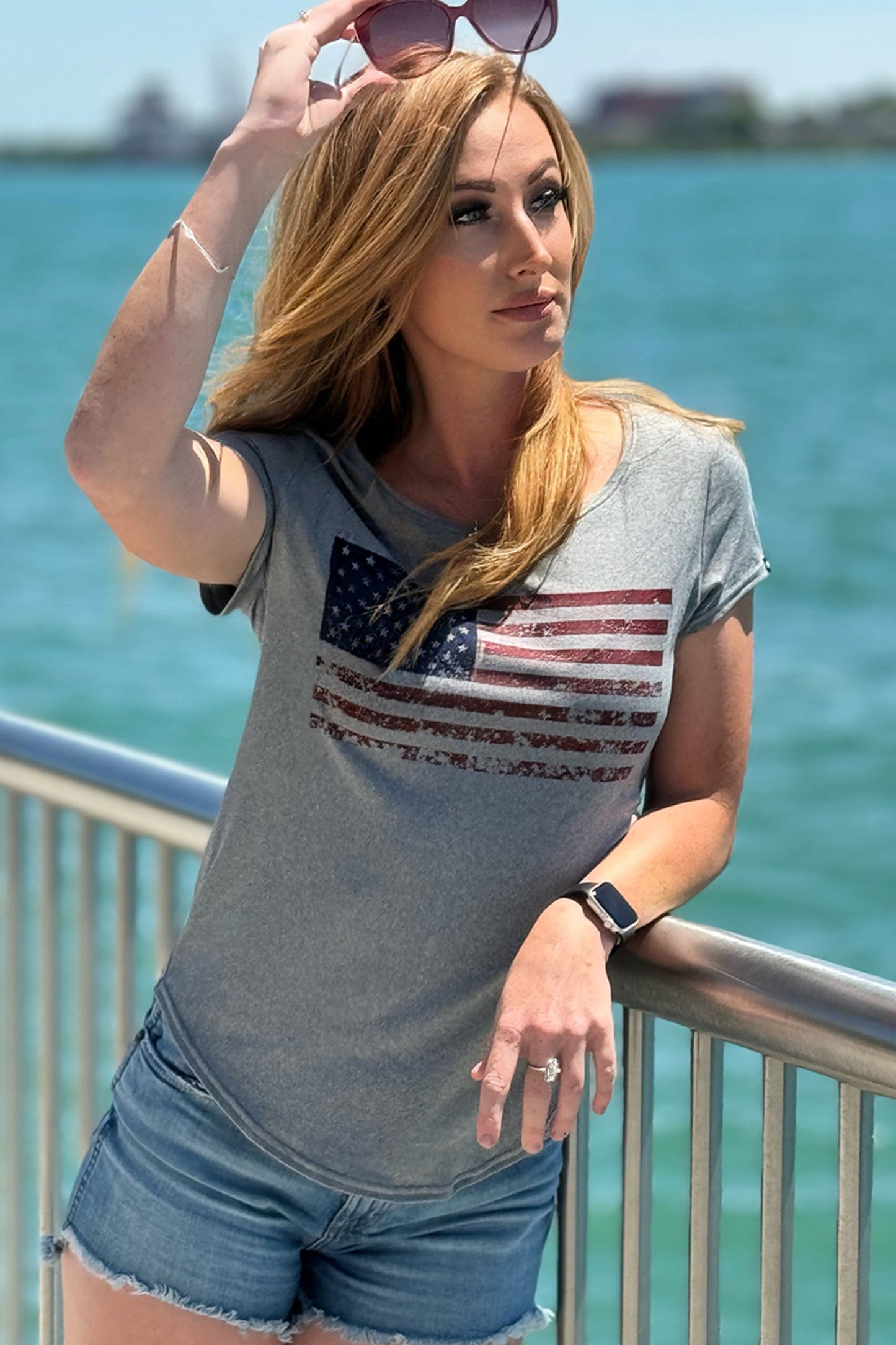 Women's SoftTECH™ Flag Cap Sleeve